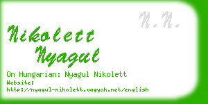 nikolett nyagul business card